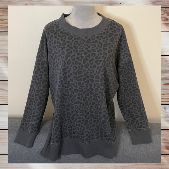 Avia Grey Leopard Print Sweatshirt - Picture 2 of 8